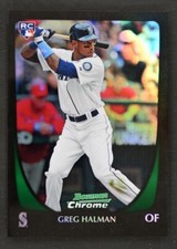 2011 Bowman Chrome #178 Greg Halman Refractor RC Seattle Mariners