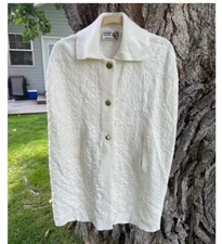 Vintage 60s Union Made Cream Cable Knit Sweater Cape - Wooden Indian Label