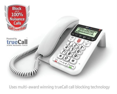 BT Decor Przewodowy telefon stacjonarny Automatyczna sekretarka Dzwoniący Wyświetlacz Blokowanie połączeń Biały - Zdjęcie 2 z 6