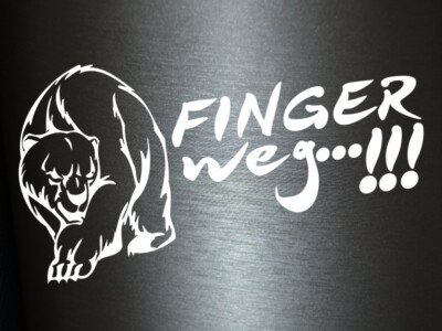 Plott Sticker Finger Away Bear Bear Grim Evil Angry Sticker Tuning Fun
