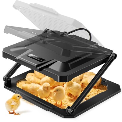 Chicken Brooder for 20 Chicks, Anti-Scald Aluminum Plate Chick 11 x 13inch