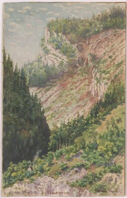''Klausgraben in Lower Austria'' by Hermann Schmid (1870-1945), watercolor (1)