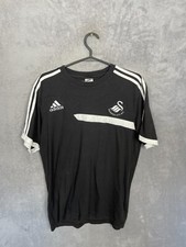 Swansea City Training Jersey Football Shirt Black Adidas Mens Size M