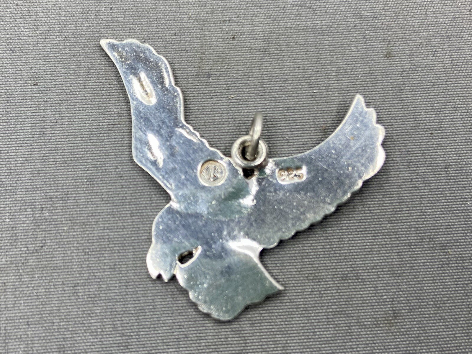 Sterling Silver Eagle Pendant - Solid - Well Deta… - image 2