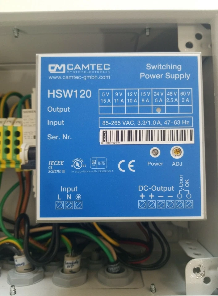 *USADO* CAJA DE TERMINALES RITTAL KL1531 + FUENTE DE ALIMENTACIÓN CAMTEC HSW120 Y SIEMENS  Foto 3 de 4