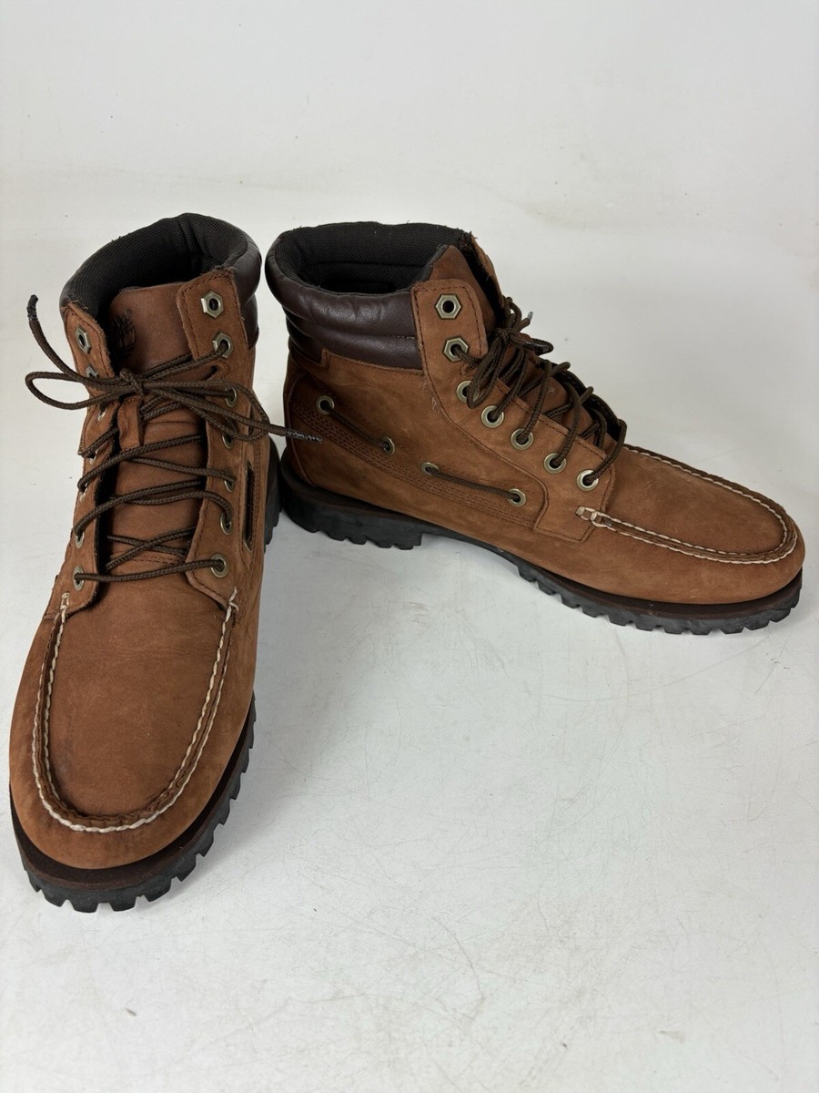 Mens Timberland Brown Leather Ankle Boots Cap Toe 6921R Size  display picture 2