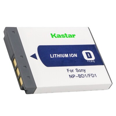 Kastar Battery for Sony NP-BD1 DSC-G3 T2 T70 T75 T77 T90 T200 T300 T500