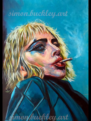 Lady Gaga ''Folie'' Joker Öl Portrait Gemälde Giclée Drucke in A3 & A4 Größen