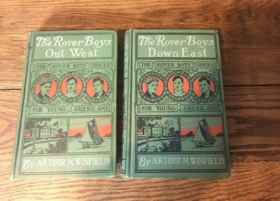 The Rover Boys Out West The Rover Boys Down East by Winfield Vintage 1900 Novels