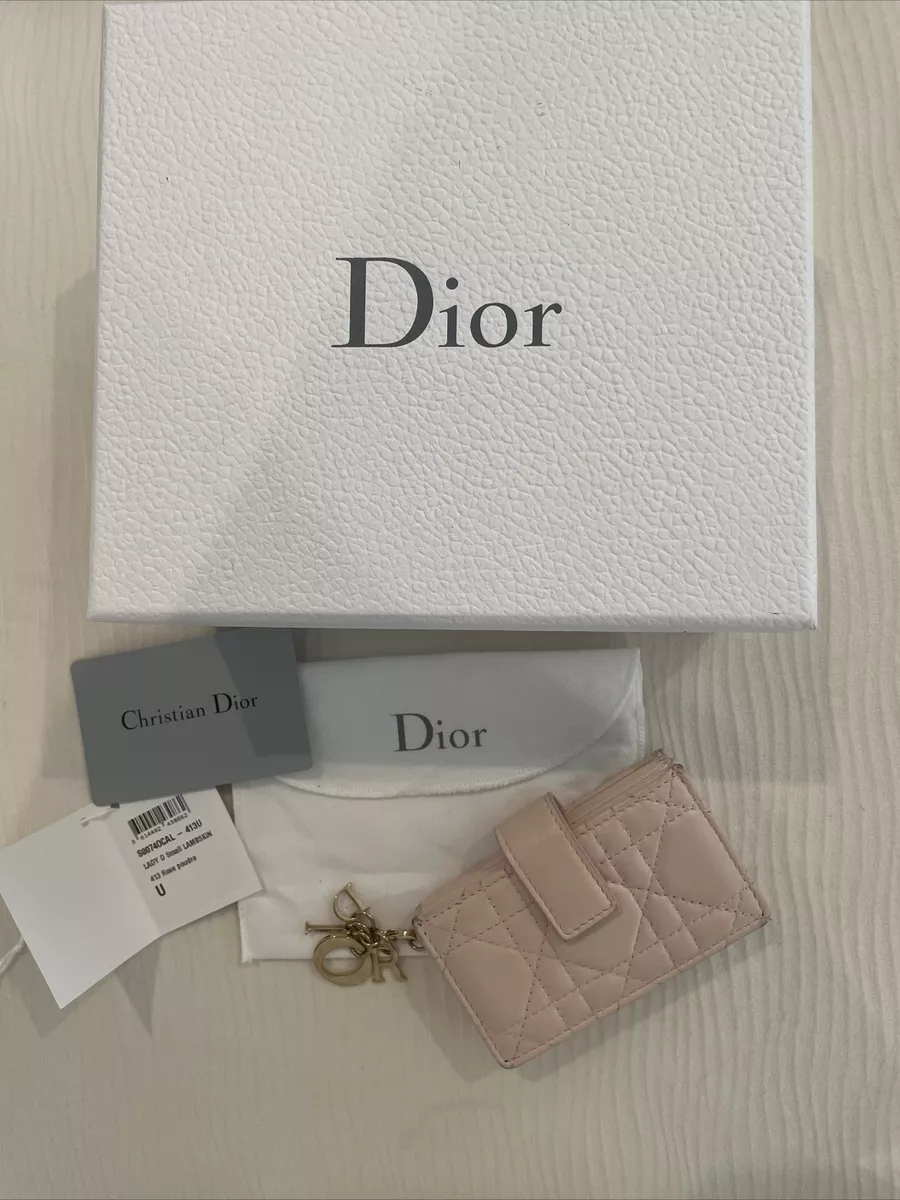 lady dior Small Lamb skin 5-gusset card holder