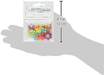 Buttons Galore Flower Power Button Theme Packs-Set of 6 - Picture 2 of 2