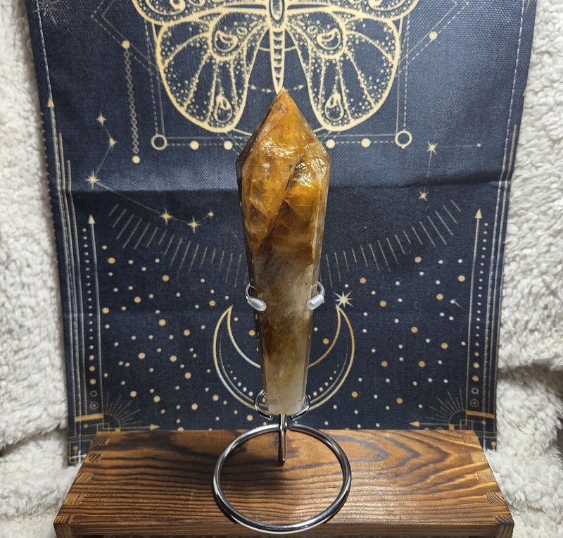 Large Golden Healer Wand with stand