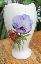 VINTAGE RADFORD NO. 978 HAND PAINTED SMALL VASE POPPY DESIGN 14CM