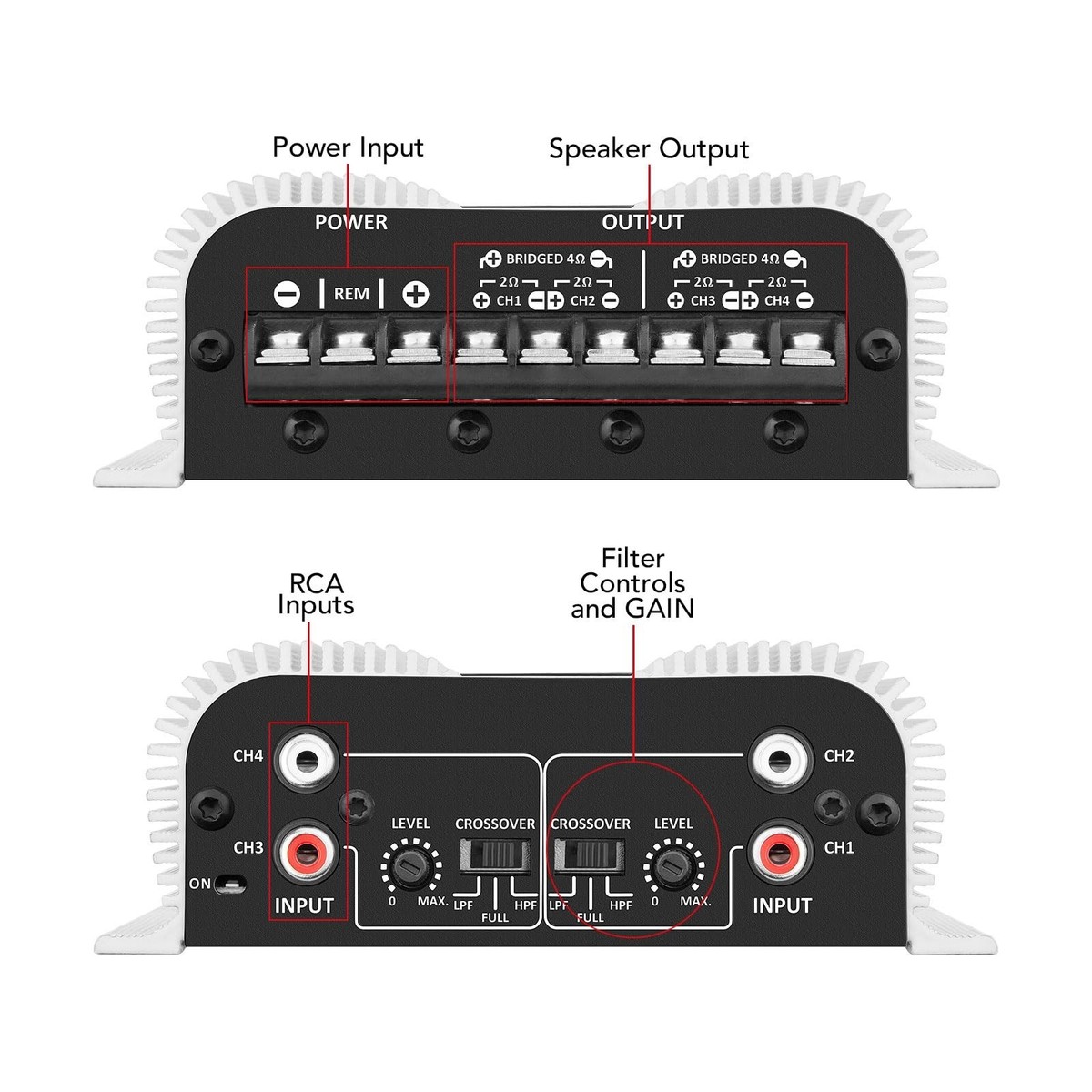 Taramps TS 400x4 400 watts RMS 4 Channels Full Range Car Audio
