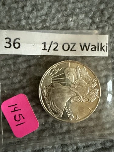 1/2 oz .999 Fine Silver Walking Liberty Round Bullion Half Troy Ounce