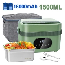 Cordless Electric Lunch Box for Adults Rechargeable Food Lunch Warmer 4500mAh