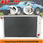 Aluminum 3-Row Radiator For Chevrolet Corvette C3 350 305 5.7L 5.0L V8 1977-1982