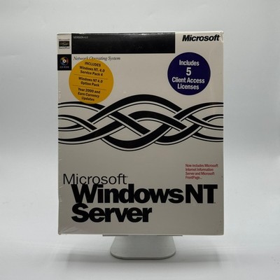 Microsoft Windows NT Server CD-ROM 5 Client Access Licenses New Factory Sealed