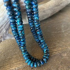 AAA Deep Blue Azurite Shattuckite Beads Rondelle 8mm NewWorldGems