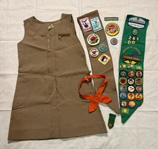 Girl Scout 1980’s Lot Sash Badges Brownie Uniform