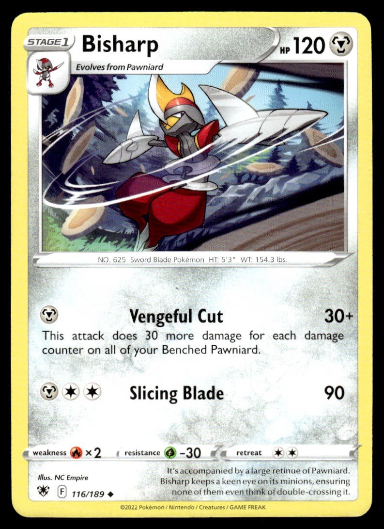 Bisharp 116/189 Pokemon Card Astral Radiance 120 HP Uncommon LP BF