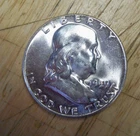 1959 Franklin Half Dollar 90% Silver 10% copper