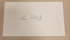 SAM POLLOCK SIGNED 3x5 INDEX CARD NHL AUTOGRAPH MONTREAL CANADIENS 9 CUPS D.2007