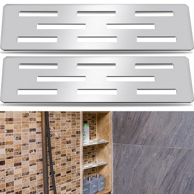 2-Pack 12'' Shower Niche Shelf 304 Stainless Steel Rectangular Bathroom