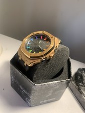 Casio G-Shock GA-2100 CasiOak Black/Rose Gold, AP Gen5 Mod, Rainbow Dial - UK