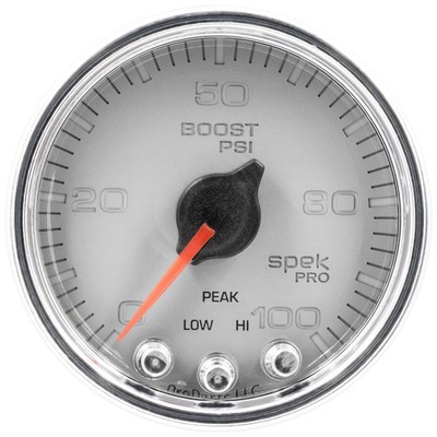 AutoMeter Spek-Pro Boost Gauge For 2 1/16 In 100 Psi Digital Stepper Motor