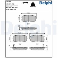 Satz Bremsbeläge Bremsklötze hinten für KIA RIO 2 JB Sportage JE KM 3 | 73879
