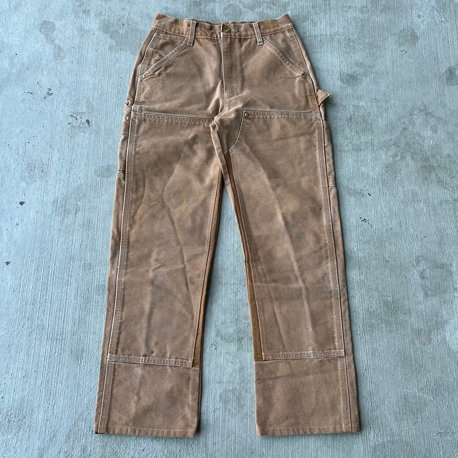 Vintage Y2K Carhartt brown hemmed double knee work wear carpenter pants