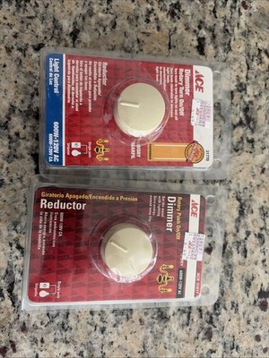Lot Of 2 - Ace Light Control Rotary Dimmer Switch White new sealed 31817