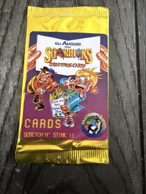 Sgorbions Italian Garbage Pail Kids Scratch N Stink pack greeting card