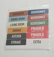 Moving Labels Moving Packing Stickers Color Coded 12 Labels / Sheet 60 Total