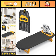 Compact Ironing Board with Iron Mat - Foldable Mini Tabletop Design, 12x32" for