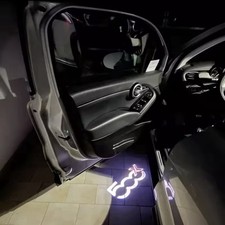 2 PROIETTORI LOGO FIAT LUCI CORTESIA LED SOTTO PORTE SOTTOPORTA 500X  