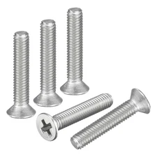 M2-0.4x12 Flat Head Machine Screws -50pcs -304 Stainless Steel -Silver