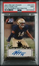 2021 LEAF PRO SET POWER CAMPUS KINGS AUTOS #CK-KH1 KYLE HAMILTON 6/25 PSA 9 AUTO