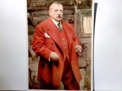 Anders Zorn. Självpotträtt i rött ( Self-portrait in red Suit 1915). Seltene Kün