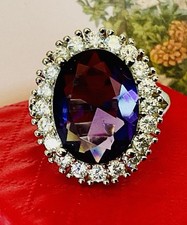 AMETHYST RING - 18X13mm Or 14.2ctw - WHITE ST...