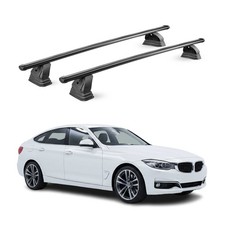 Stahl Dachtr�ger f�r Bmw 3er GT F34 2012-2018 T�V Abschlie�bar 2tlg Schwarz