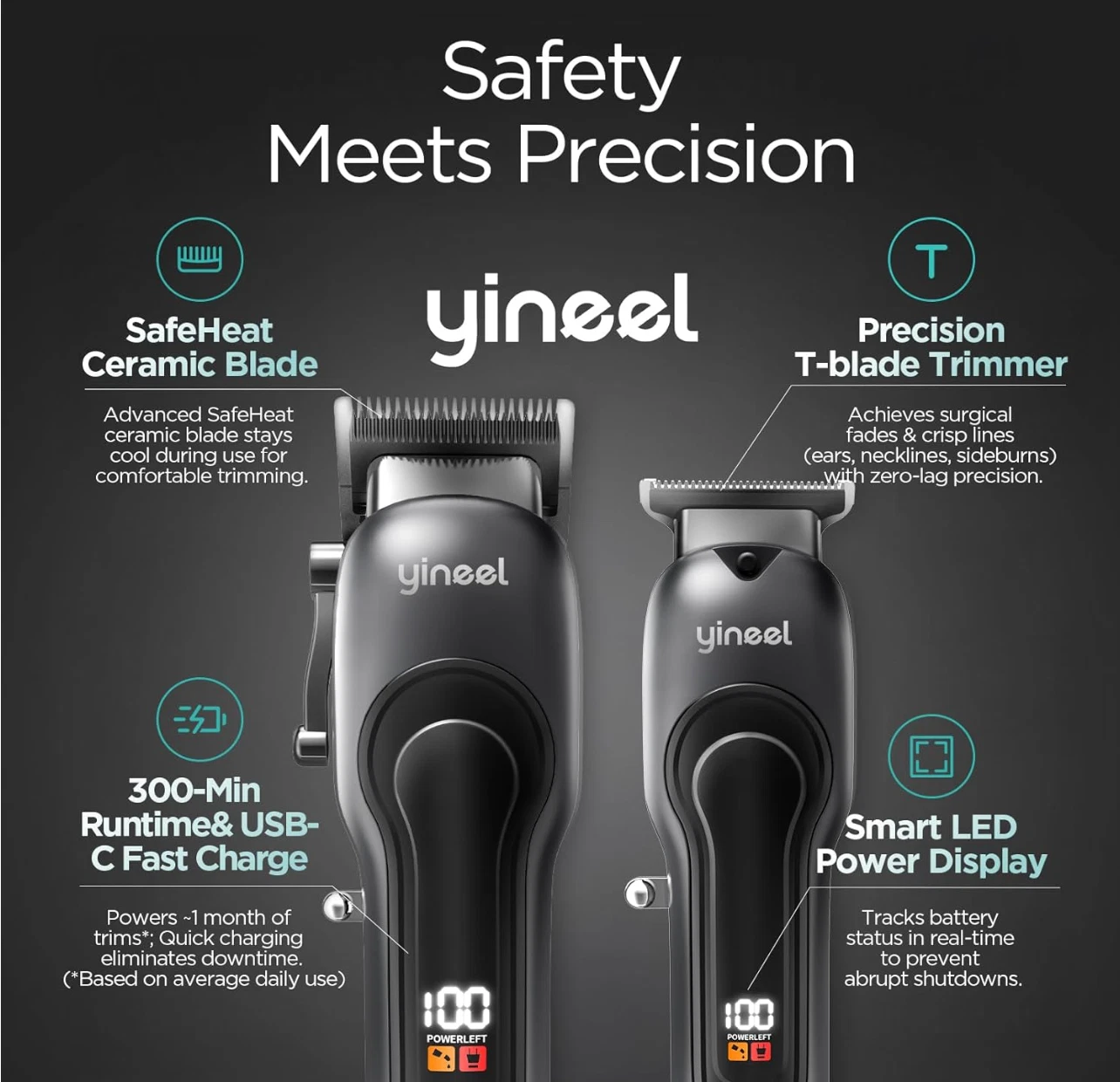 Yineel W6 Professional Hair Trimmer Packaging View