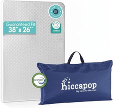 Hiccapop Playpad For Pack-n-Play Washable 1" Thick Mattress Topper  Carry Bag