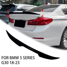 Car Rear Spoiler Trunk Lip Wing For BMW 5 Series G30 2018-2023 Black PSM Style