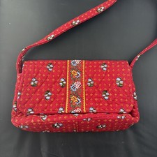 Vera Bradley Provincial Red Floral Shoulder Bag Retired