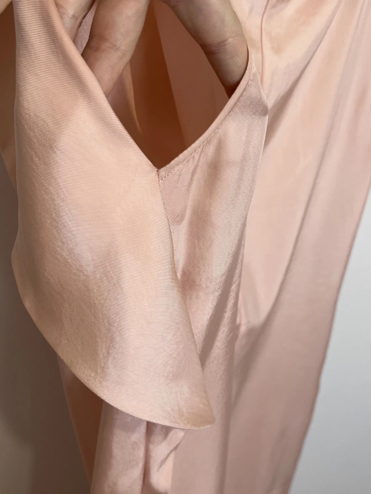 Mini Abito Rosso Valentino 100% Seta IT 40 FR 36 Rosa Cipria