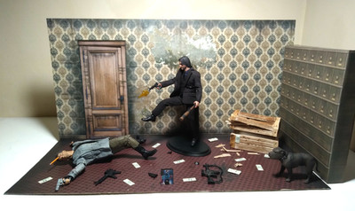Mezco One:12 Collective JOHN WICK Chapter 2 Deluxe CUSTOM DIORAMA U.S Seller* 