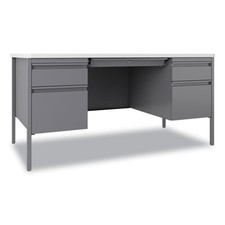 Hirsh Industries 22655 Teachers Pedestal Desks, Left And Right-hand Pedestals: