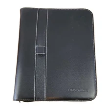 Day-Timer 7 Ring Planner Simply Classic Black Faux Leather Zip 8” x 10.5"